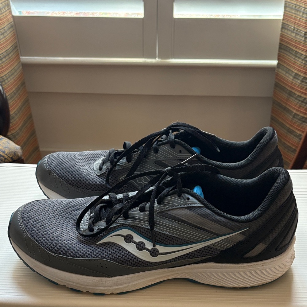 Saucony Charcoal and Black Athletic Shoes
